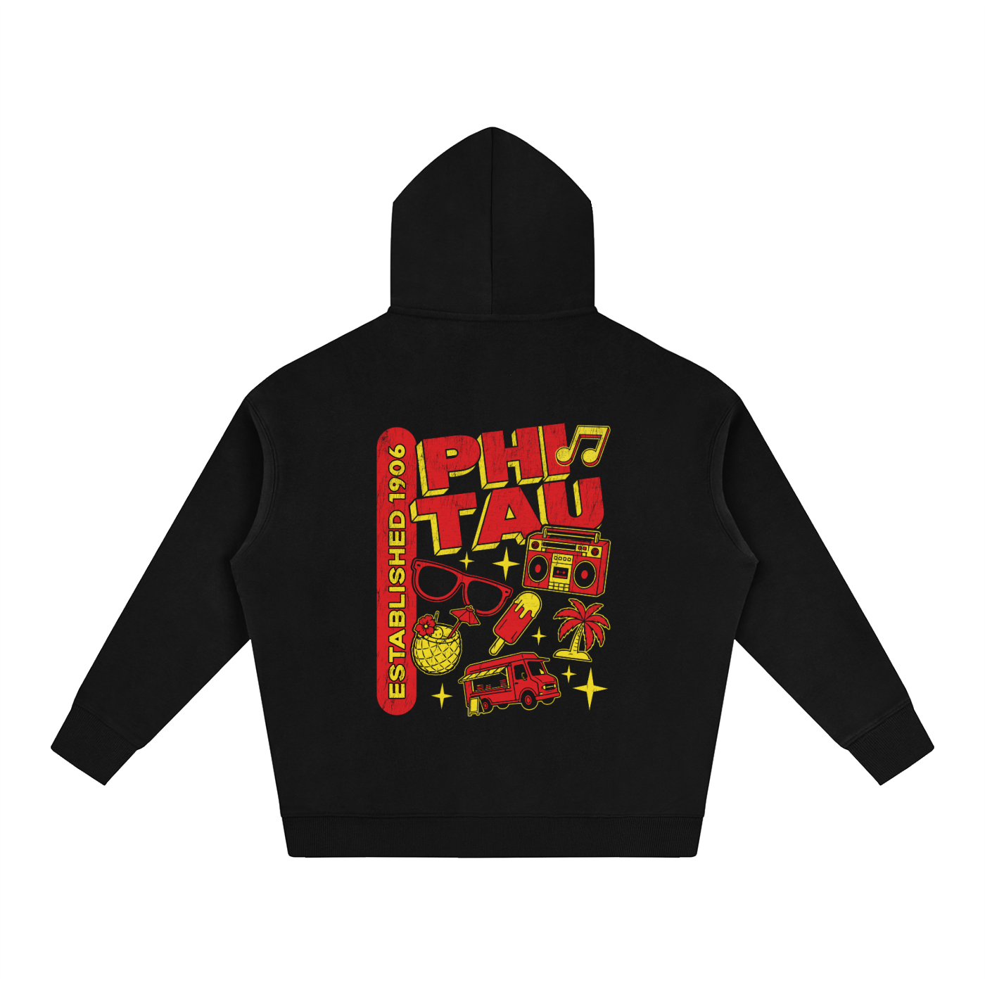 Phi Tau Summer Festival Oversize Fleeced Hoodie