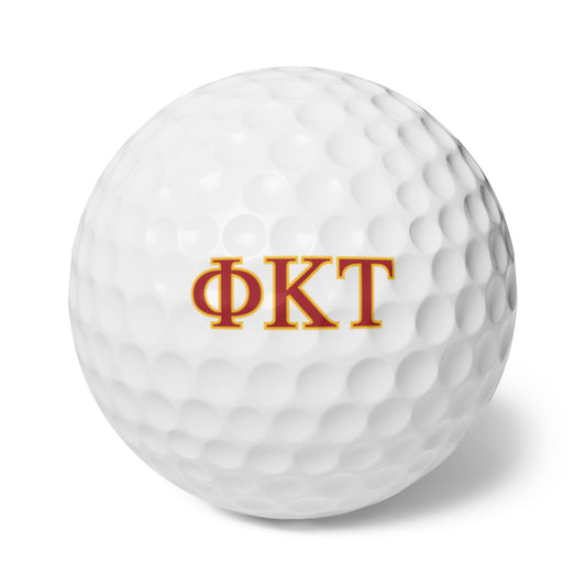 Phi Tau Letters Golf Balls, 6pcs