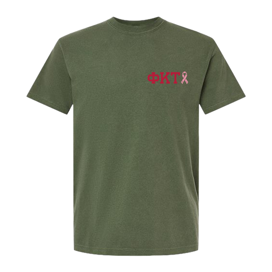 Phi Kappa Tau Stronger Together Pink Ribbon Tee