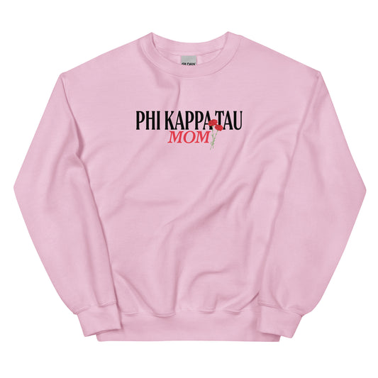 Phi Tau Carnation Mom Crewneck