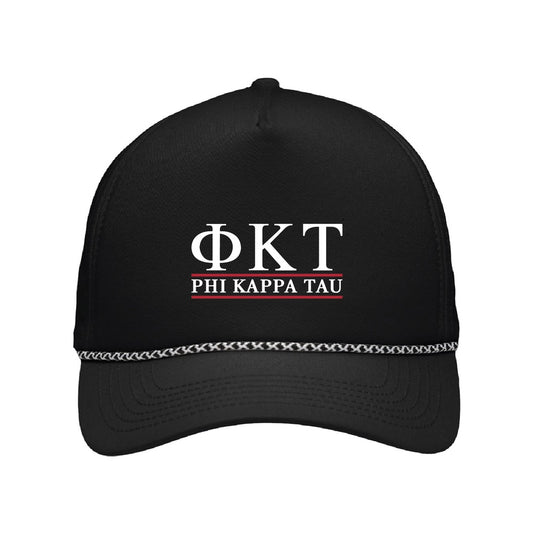 Phi Tau Embroidered Rope Hat