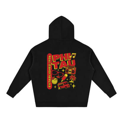 Phi Tau Summer Festival Oversize Fleeced Hoodie