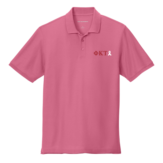 Phi Kappa Tau Stronger Together Pink Ribbon Polo