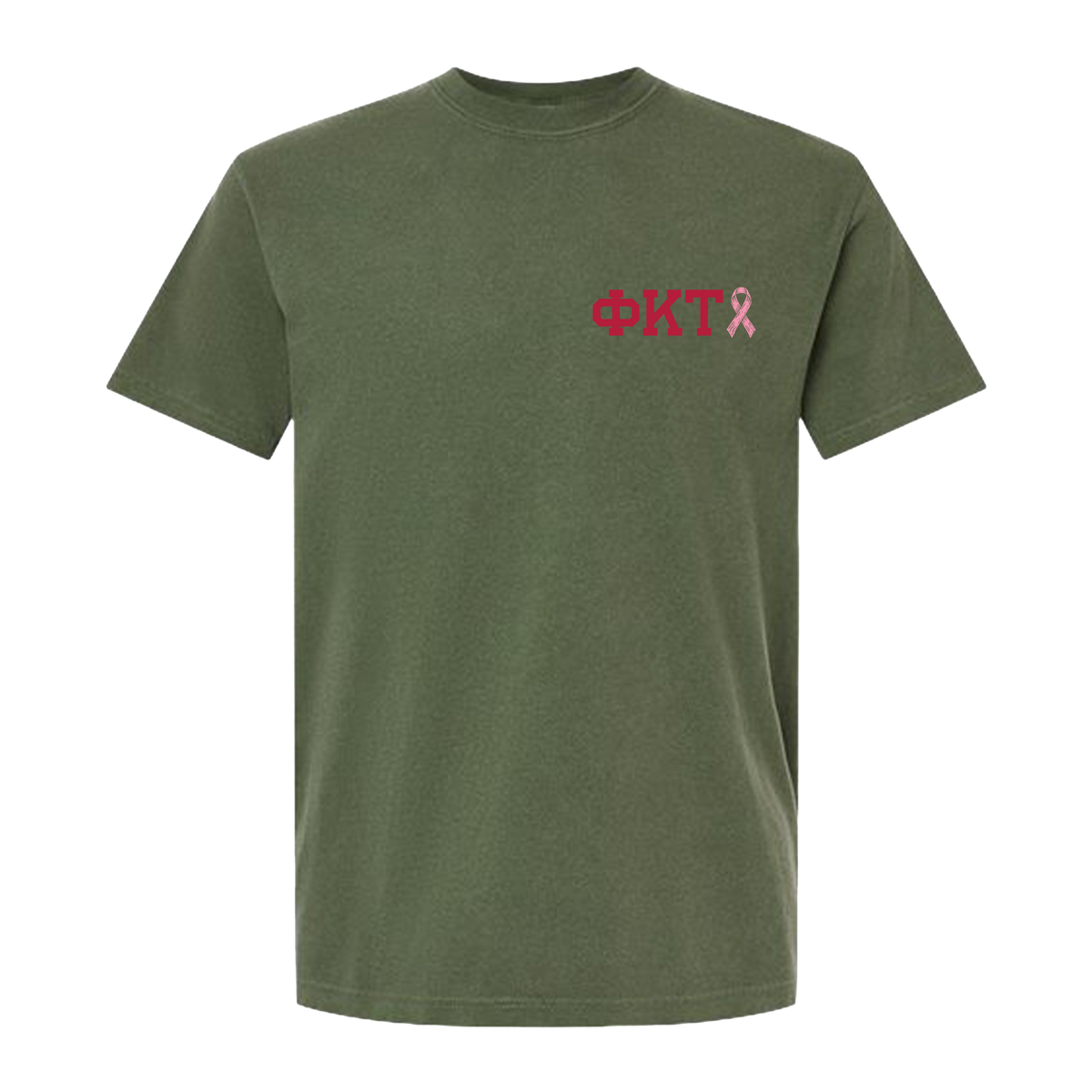 Phi Kappa Tau Stronger Together Pink Ribbon Tee