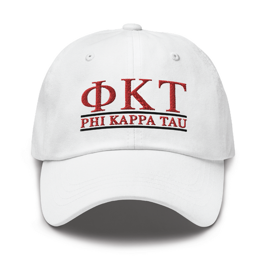 Phi Tau Embroidered Letters Hat