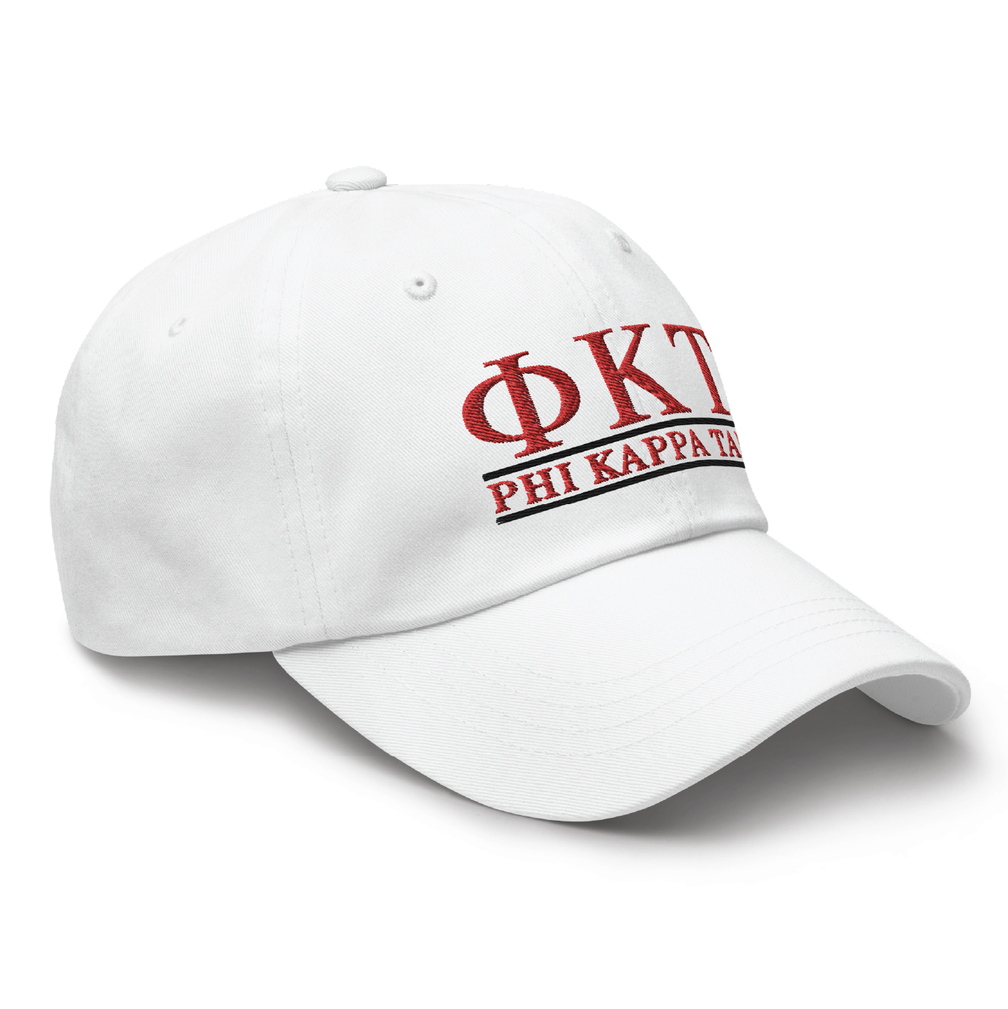 Phi Tau Embroidered Letters Hat