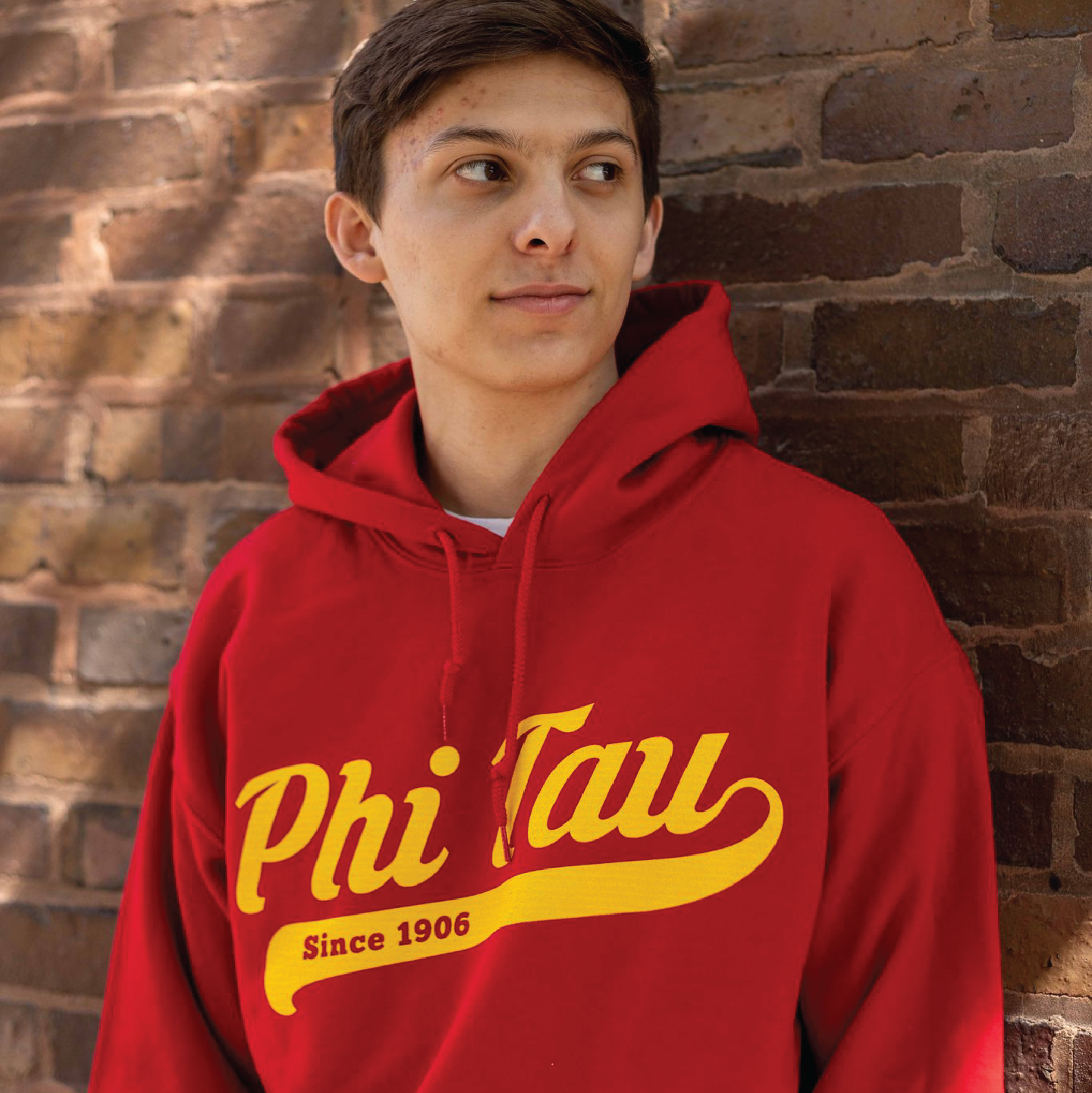 Phi Tau Script Hoodie