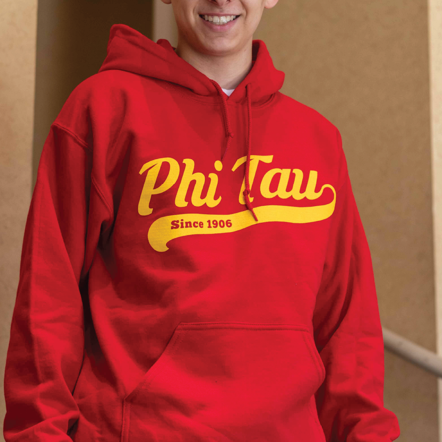 Phi Tau Script Hoodie