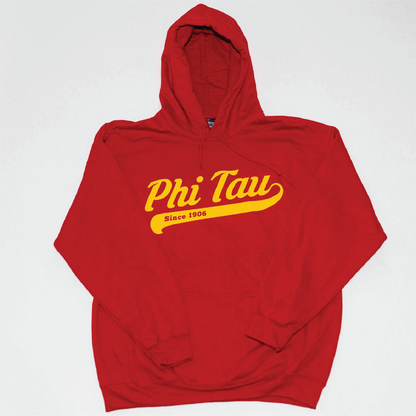 Phi Tau Script Hoodie