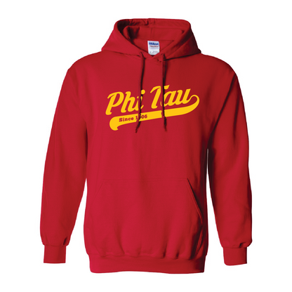 Phi Tau Script Hoodie