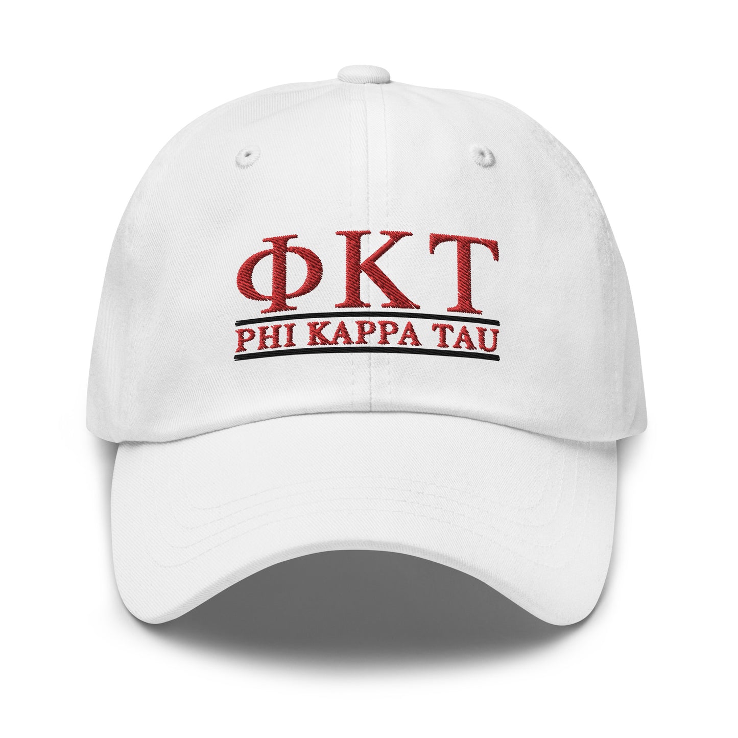 Phi Tau Embroidered Letters Hat