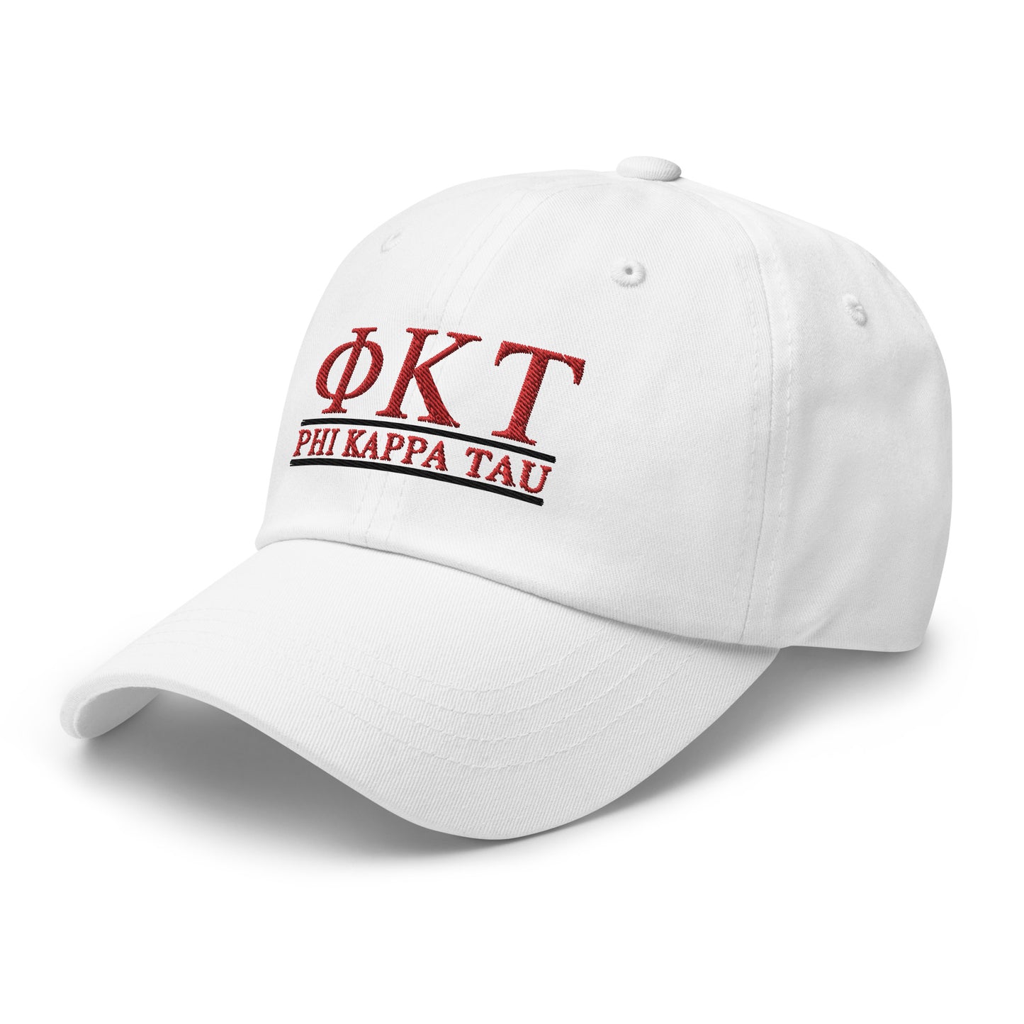 Phi Tau Embroidered Letters Hat