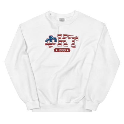 Phi Tau Americana Embroidered Crewneck