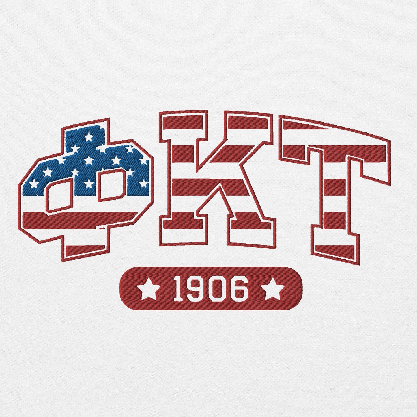 Phi Tau Americana Embroidered Crewneck